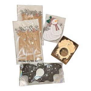 Meri Meri Holiday Party Set with Reindeer and Snowman